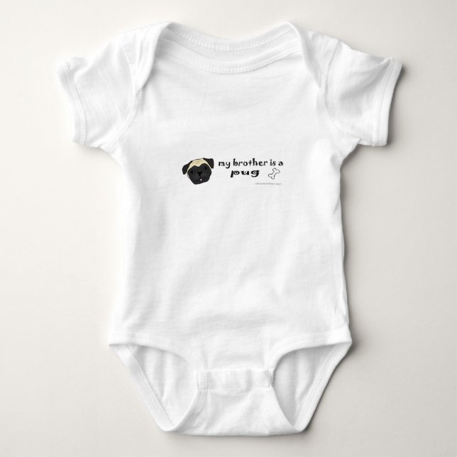 pug baby bodysuit (Front)