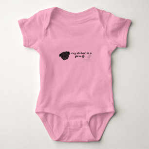 pug baby bodysuit