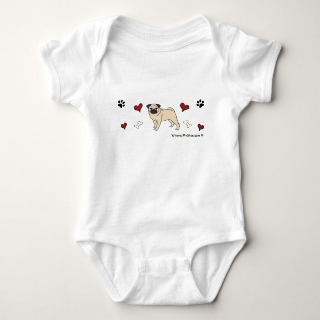 pug baby bodysuit (Front)