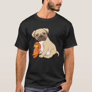 Pug Baby Dog  Pug Puppy with Toy T-Shirt