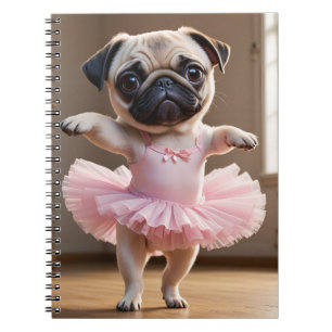 Pug Ballerina Notebook