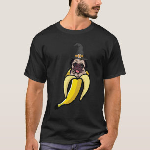 Pug Banana Lazy Halloween Costume Cute Dog Puppy W T-Shirt