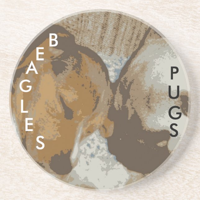 Pug & Beagle Coaster (Front)