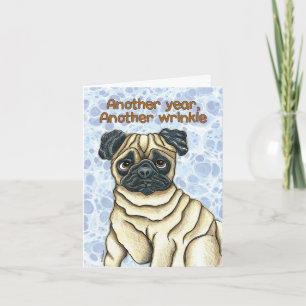 Pug Birthday Card