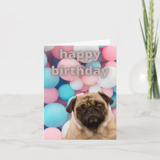 pug birthday card