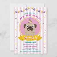 Pug Birthday Doggy Party Dog Confetti