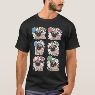 Pug Birthday With a Hat Pug T-Shirt