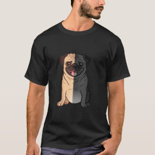 Pug Black And White , Pug A Half Black And Pug A H T-Shirt