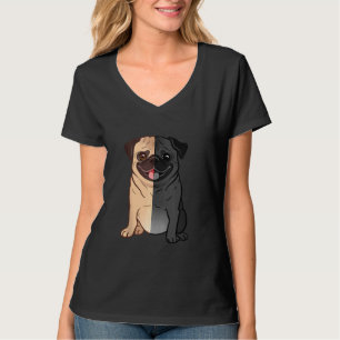 Pug Black And White , Pug A Half Black And Pug A H T-Shirt