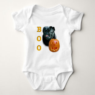 Pug (black) Boo Baby Bodysuit
