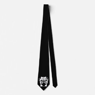 Pug Black & White Pop Art Dog Face Neck Tie
