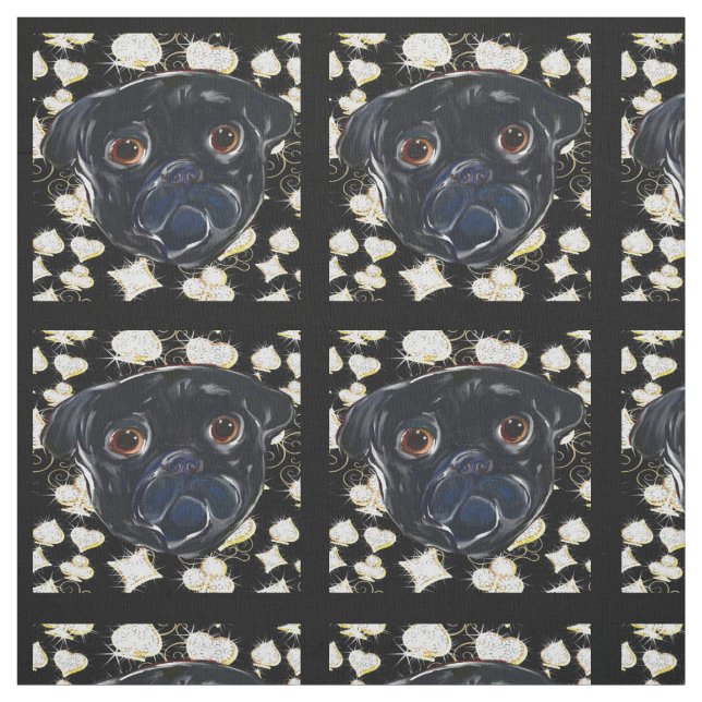 PUG BLING FABRIC (Swatch)