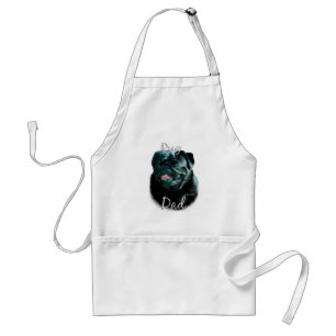 Pug (blk) Dad 2 Standard Apron