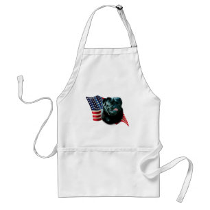 Pug (blk) Flag Standard Apron