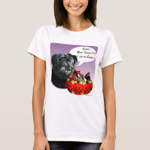 Pug (blk) Halloween Candy T-Shirt