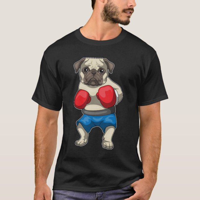 Pug Boxer Boxing gloves Boxing T-Shirt (Front)