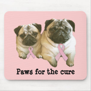 Pug Breast Cancer Mousepad