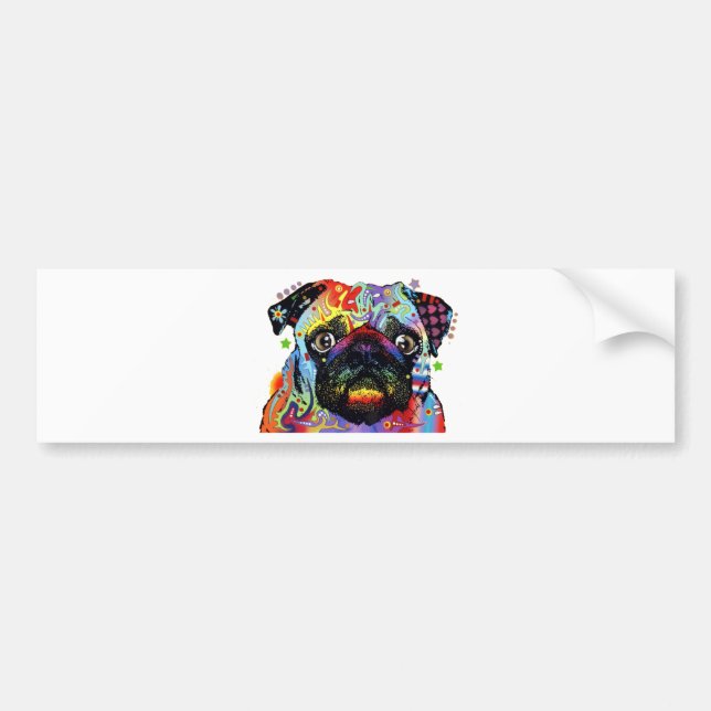 Pug Bumper Sticker (Front)