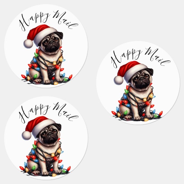 Pug Caine Modern Cute Watercolor Retro Classic (Group)