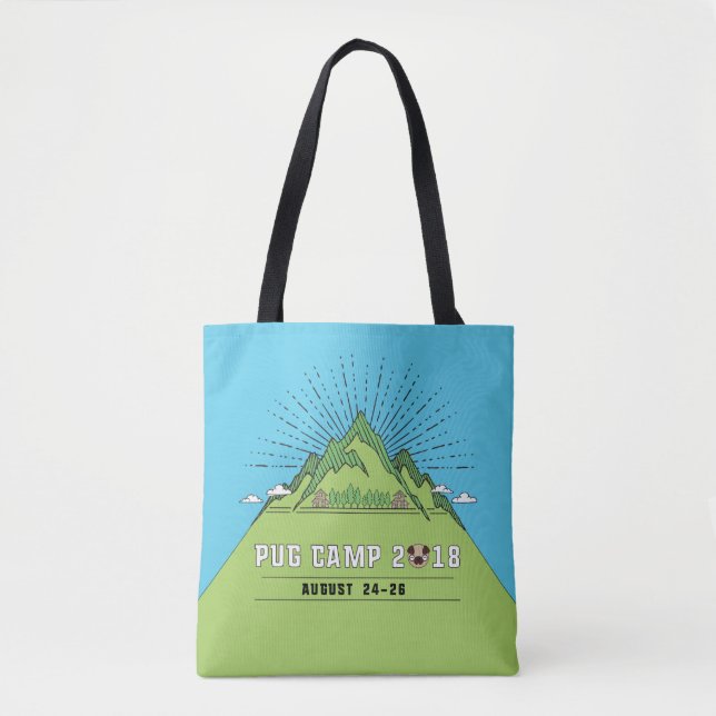 Pug Camp 2018 All Over Print Tote Bag (Front)