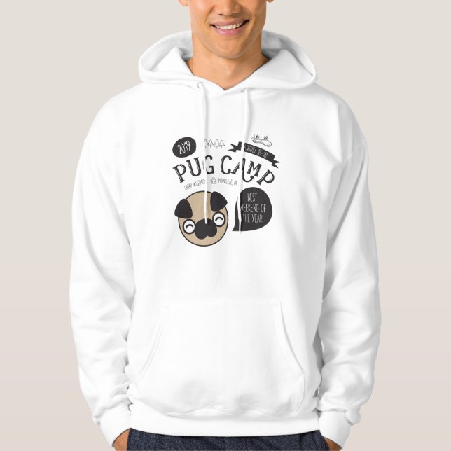 Pug Camp 2019 Men's Pullover Hoodie (Front)