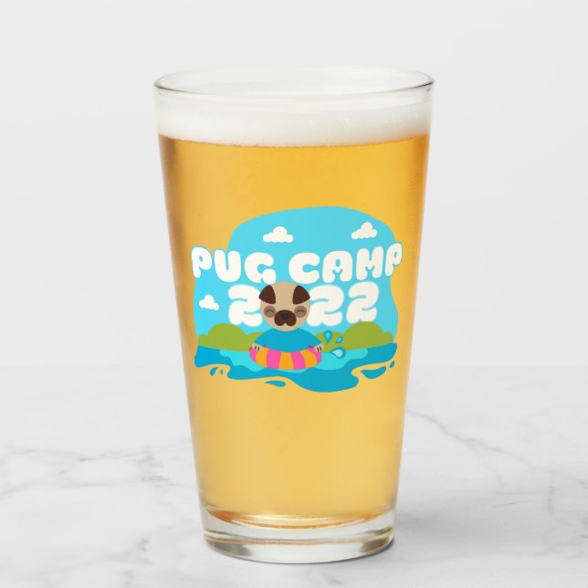 Pug Camp 2022 Pint Glass (Front Filled)