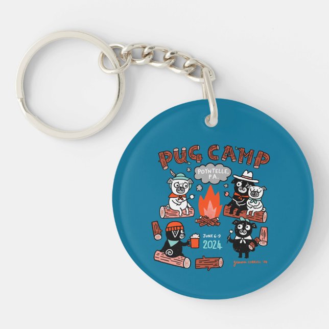 Pug Camp 2024 Keychain (Front)