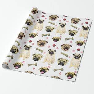Pug Celebration Wrapping Paper