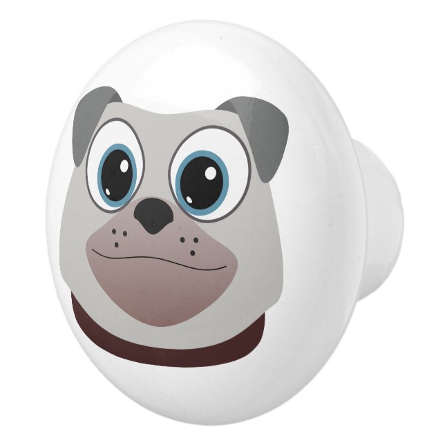 Pug Ceramic Knob (Right)