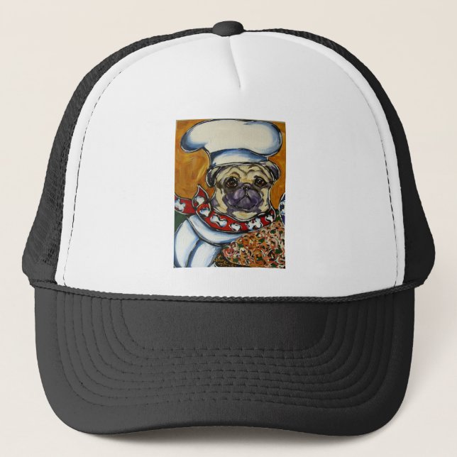 Pug Chef Trucker Hat (Front)