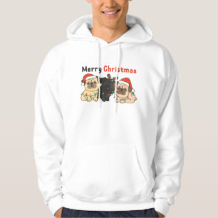Pug Christmas Animals Cute Dogs Merry Christmas Hoodie