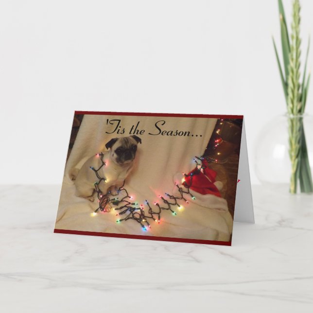 Pug Christmas Card (Front)