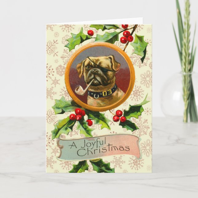Pug Christmas Card (Front)