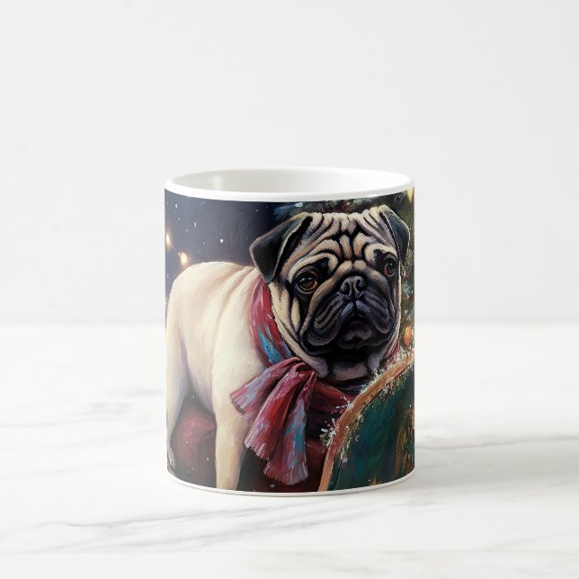 Pug Christmas Festive Season Coffee Mug (Center)