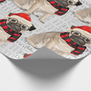 PUG Christmas for Dog Lover Wrapping Paper