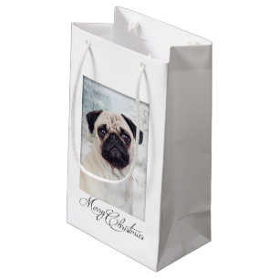 Pug Christmas Gift Bag
