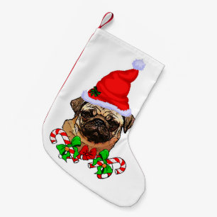Pug Christmas Merry Small Christmas Stocking