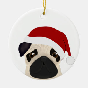 Pug Christmas Ornament