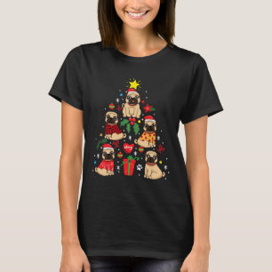 Pug Christmas Ornament Tree Classic 264 T-Shirt