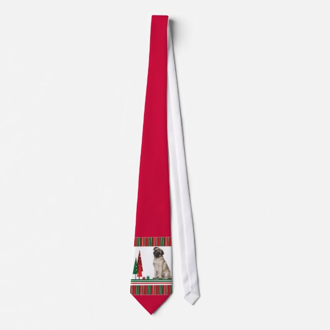Pug Christmas Tie (Front)