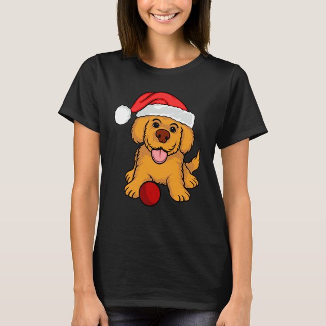 Pug Christmas Tree Dog Santa Merry Pugmas T-Shirt (Front)