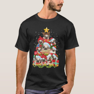 Pug Christmas Tree Dog Santa Xmas Boys Girls Merry T-Shirt