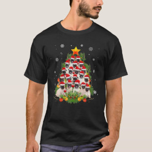 Pug Christmas Tree Funny Xmas Gifts For Pug Dog Lo T-Shirt