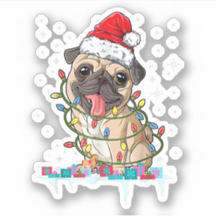 Pug Christmas Tree Lights Santa Dog Xmas Gifts Boy