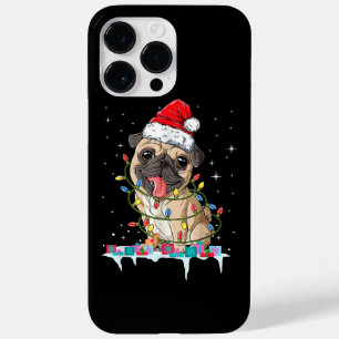 Pug Christmas Tree Lights Santa Dog Xmas Gifts Boy Case-Mate iPhone 14 Pro Max Case