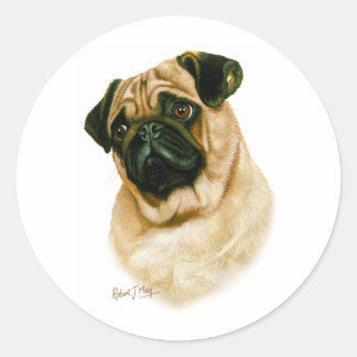 Pug Classic Round Sticker