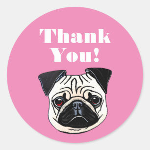 Pug Classic Round Sticker