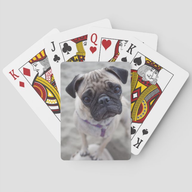 Pug Closeup Playing Cards (Back)