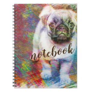 Pug Colorful Sketch Notebook