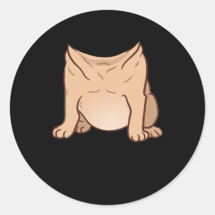 pug costume   halloween animal body cosplay classic round sticker